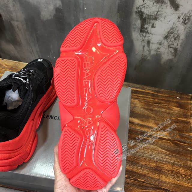 Balenciaga經典款男女鞋 巴黎世家頂級版本Triple S透氣3M反光姥爹復古運動鞋 Balenciaga情侶款老爹鞋  hdbl1174